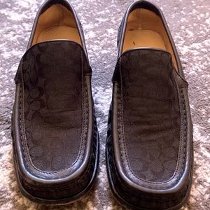 Womens Coach black slip on loafers 🖤